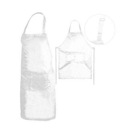 Ποδιά κουζίνας με ρυθμιστή λαιμού Β 2602 Λευκό